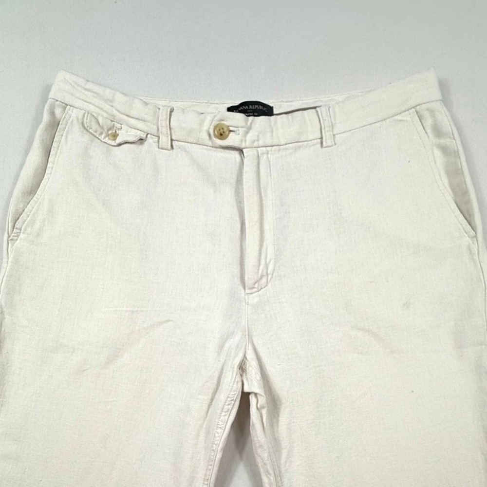 Banana Republic Athletic Fit Chinos  Khaki Beige Casual Pants Men Size 35x28**